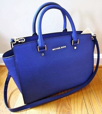 michael kors blue handbags|michael kors cobalt blue handbag.